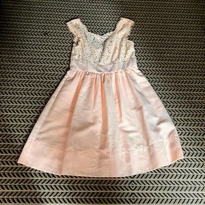 Woman’s pink dress